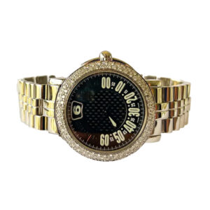 Gerald Genta Retro Sport com Diamantes E Jumping Hour - Único