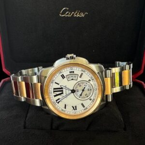 Cartier Calibre Aço E Ouro Rosa, 42mm, Automático