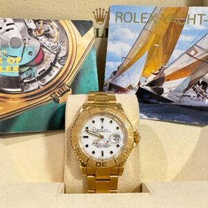 Rolex Yacht Master 40mm Full Gold e Mostrador Branco