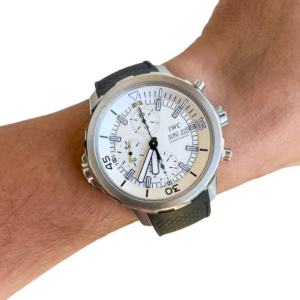 Iwc Aquatimer Chronograph 44mm, Mostrador Branco - Completo