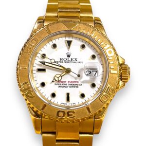 Rolex Yacht Master 40mm Full Gold e Mostrador Branco