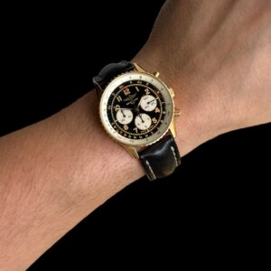 Breitling Navitimer 92 Ouro, Couro, Most. Preto - Raridade