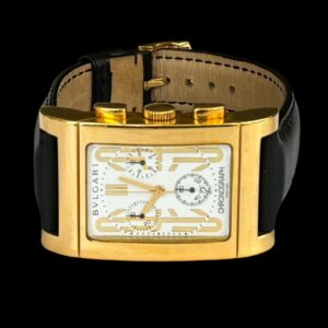 Bulgari Rettangolo Ouro Amarelo Chronograph & Completo