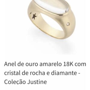 Anel H.stern Justine Ouro , Cristal E Diamante 12x Sem Juros