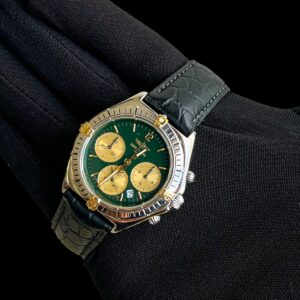 Breitling Chronograph Sextant , Green Dial & Aço e Ouro!