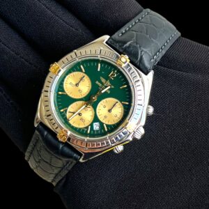 Breitling Chronograph Sextant , Green Dial & Aço e Ouro!