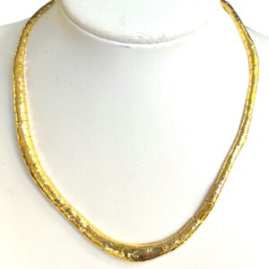 Colar H.Stern em Ouro Amarelo com Brilhantes & Martelado!