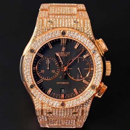 Hublot Classic Fusion Chrono , Full Gold , Full Diamonds & Raridade!
