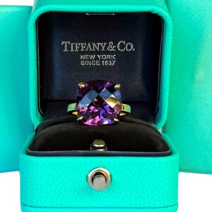 Anel Tiffany & Co Solitário de Ametista em ouro em até 12x sem juros!