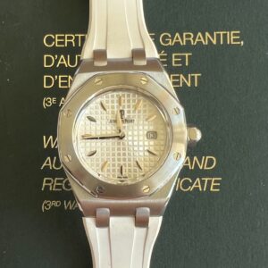 Audemars Piguet Royal Oak Lady 33mm , Branco , Aço , Borracha & Completo!