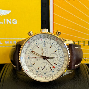 Breitling Navitimer World em Ouro , 46mm & Completo!