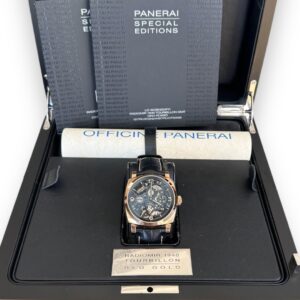 Panerai Radiomir 1940 Tourbillon GMT Oro Rosso Lo Scienziato Pam00559!