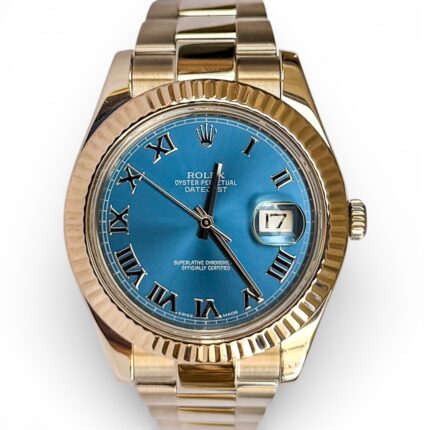 Rolex Datejust 41 , Ouro Branco , Aço , Azzurro Blue Dial!