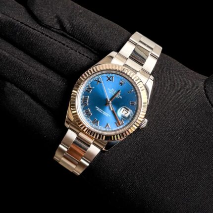 Rolex Datejust 41 , Ouro Branco , Aço , Azzurro Blue Dial!
