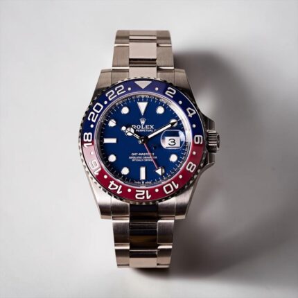Rolex Gmt-Master II Pepsi em Ouro Branco , Mostrador Azul e Completo!