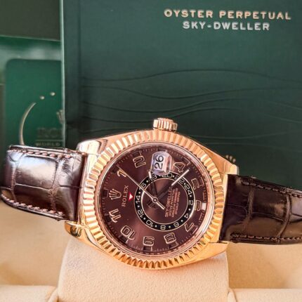Rolex Sky-Dweller Ouro Rosa , 42mm , Couro e Completo!