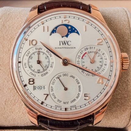 IWC Portuguese Perpetual Calendar em Ouro Rosa e Completo