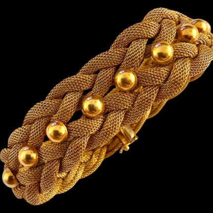 Pulseira UnoAerre em ouro amarelo Italiana Trançada!