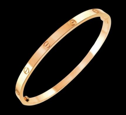 Pulseira Cartier Love Fina em Ouro Rosa Tam 15 e Completo