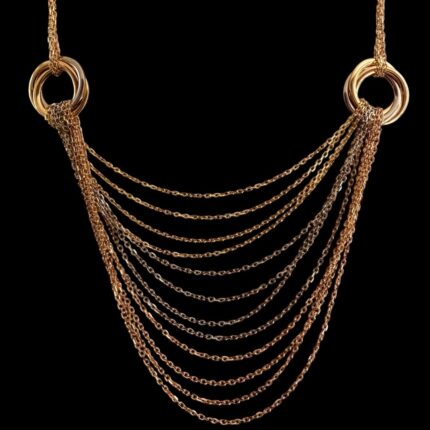 Colar Cartier Trinity em Ouro Amarelo , Rosa e Branco!