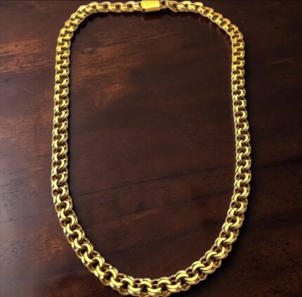 Cordão Corrente em Ouro 18K, 101g, 9mm, 62cm!