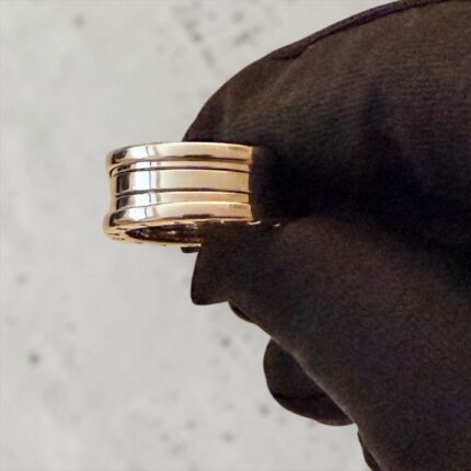 Anel Bvlgari B.zero1 Ouro Branco , 3 aros e tamanho 54!