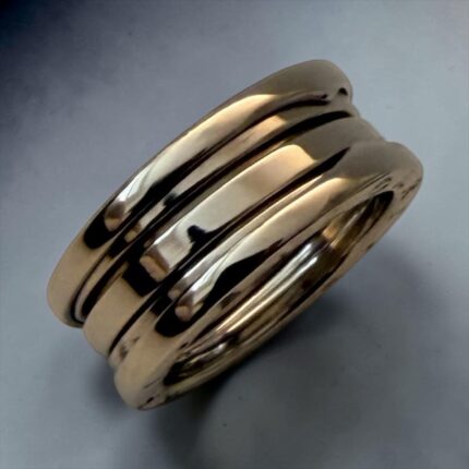 Anel Bvlgari B.zero1 Ouro Branco , 3 aros e tamanho 58!