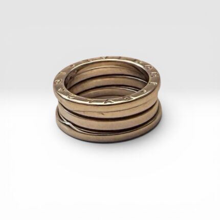 Anel bvlgari B.zero1 Ouro Branco , 3 aros e tamanho 53