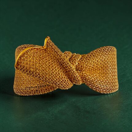 Bracelete Laço em Ouro 18k , Vintage com 47g