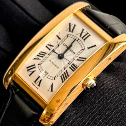 Cartier Tank Americaine em Ouro XL, Automático e Completo!