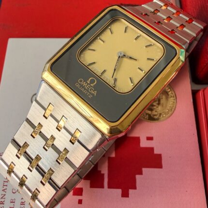 Omega Equinoxe Reverso Ouro e Aço, 1982 e Completo