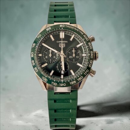 Tag Heuer Carrera, 44mm, Aço/Cerâmica, Verde e Modelo Novo.