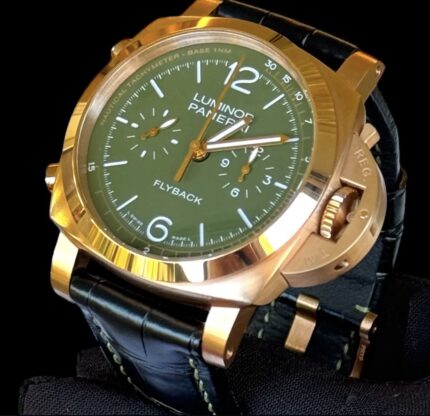 Panerai Luminor Green 44 em Ouro e S.Limitada 1/77 Mahendra Singh Dhoni