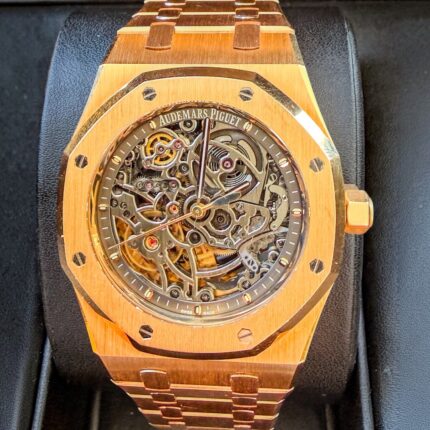 Audemars Piguet Royal Oak Skeleton, Full Gold e Completo!