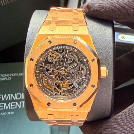 Audemars Piguet Royal Oak Skeleton, Full Gold e Completo!