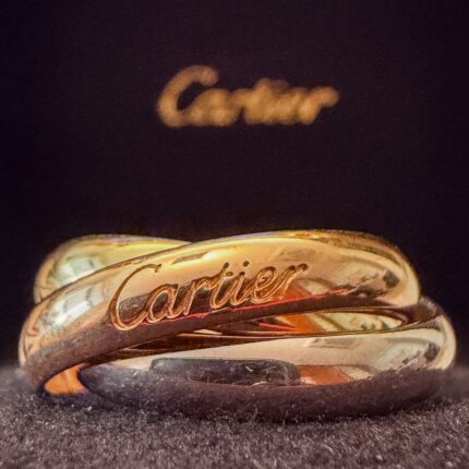 Anel Cartier Trinity em ouro Rosa, Amarelo e Branco. Tamanho 51