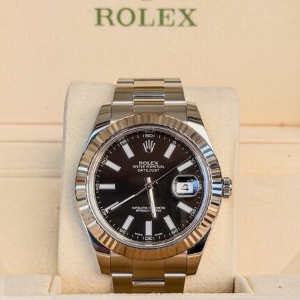 Rolex Datejust II 41, Bezel Ouro Branco e Most.Preto!