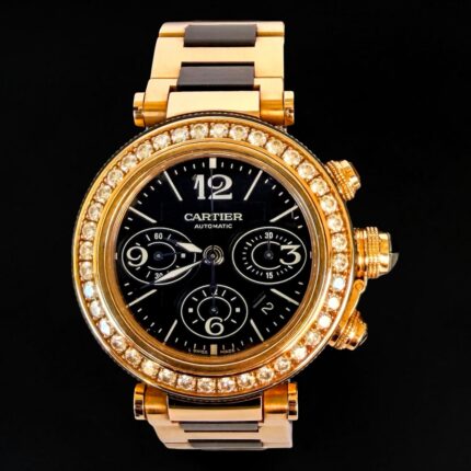 Cartier Pasha Seatimer Chronograph em Ouro Rosa e Brilhantes!