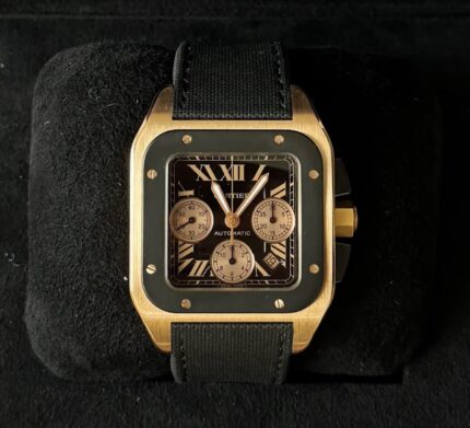 Cartier Santos 100 XL em Ouro, Chrono e Full Set!